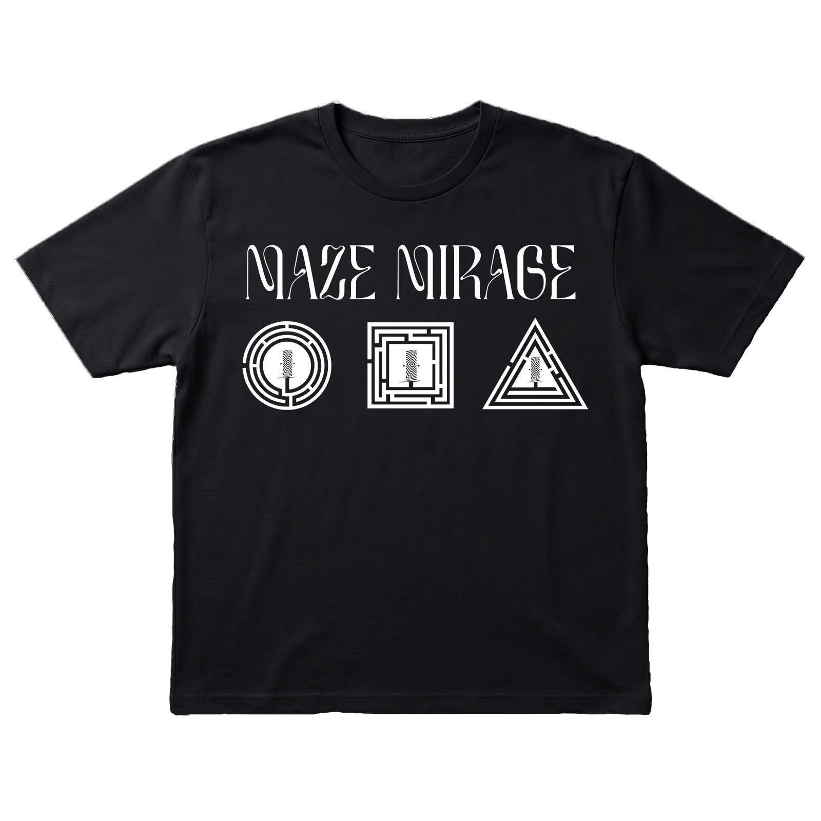 Maze Mirage tee front
